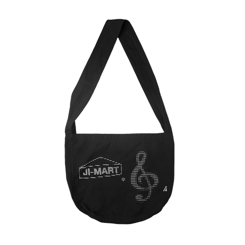 JI-MART ASCII Messenger Bag in Black